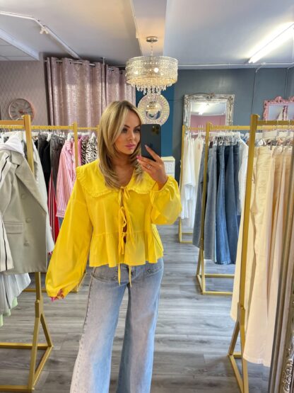 Yellow Tie Blouse
