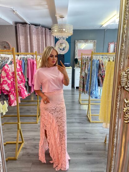 Pink Rara skirt set
