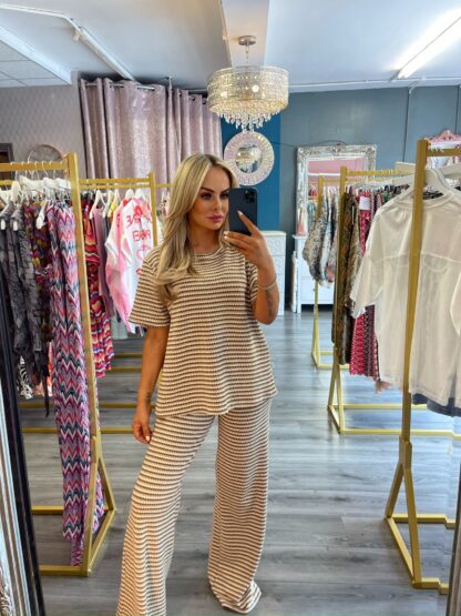 beige knitt twinset