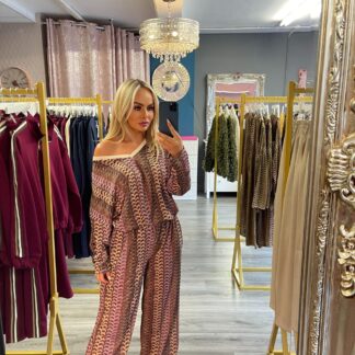 Burgundy zigzag Lounge set