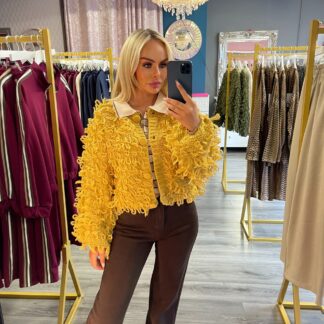 mustard cardigan