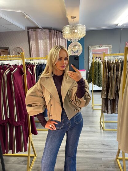 cropped trench coat