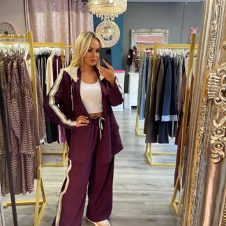Plum Blazer twin set