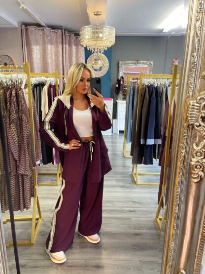 Plum Blazer twin set