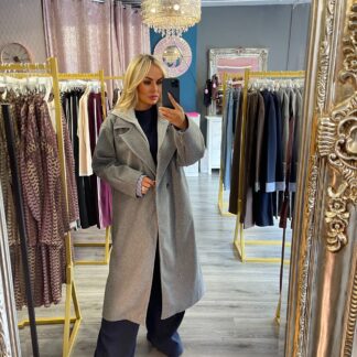 Grey Hooded Coat