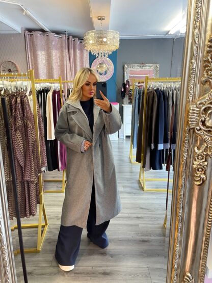 Grey Hooded Coat