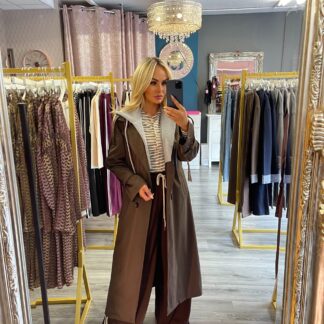 Brown trench coat