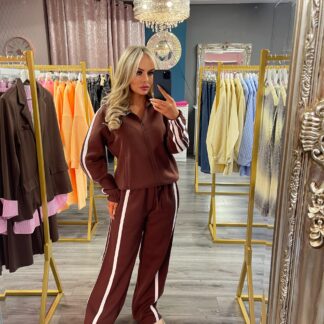 Brown Jersey Lounge Set