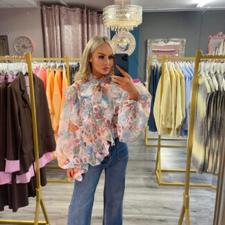 Organza Sleeve Blouse