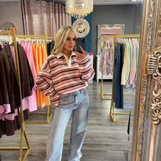 Pink Stripped Sweater