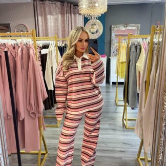 Blush Stripped lounge set