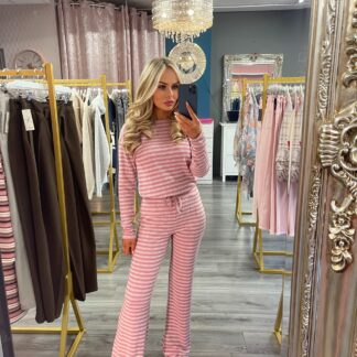 Pink Stripped Lounge set