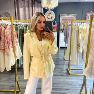 Lemon Satin Blouse