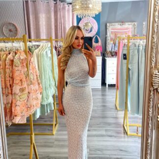 Blue Floor Length Dress