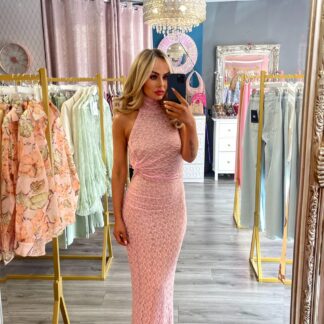 Pink floor length dress