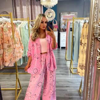 Paisley twin set pink