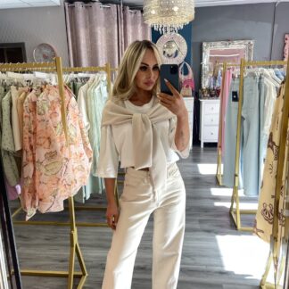 Beige Classic Tie T-shirt