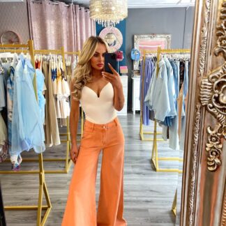 Coral Wide Leg Jeans