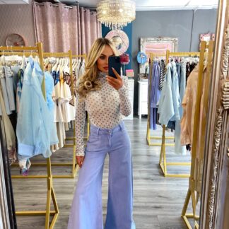 Blue Flared Leg Jeans