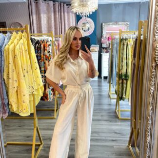 Cream Twin Trouser Set