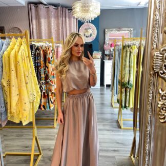 Taupe Skirt Set