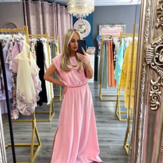 Pink Maxi Skirt Set