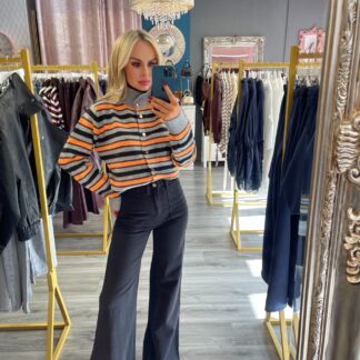 Black Stripped soft knitt sweater