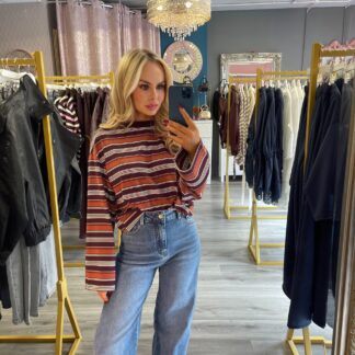 Brown / ornaged Stripped top