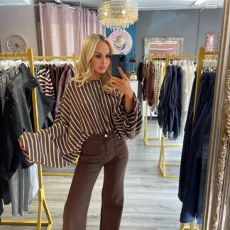 Brown Batwing Knitt