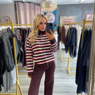 Pink Stripped soft knitt sweater