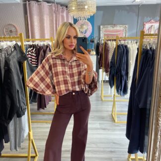 Burgandy Flared Jeans