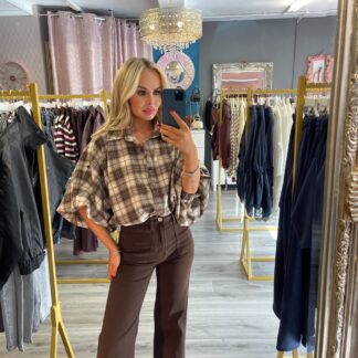 Brown Flared Jeans