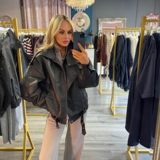 Black PU Leather jacket