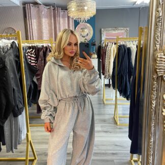 Grey Rushed Tracksuit